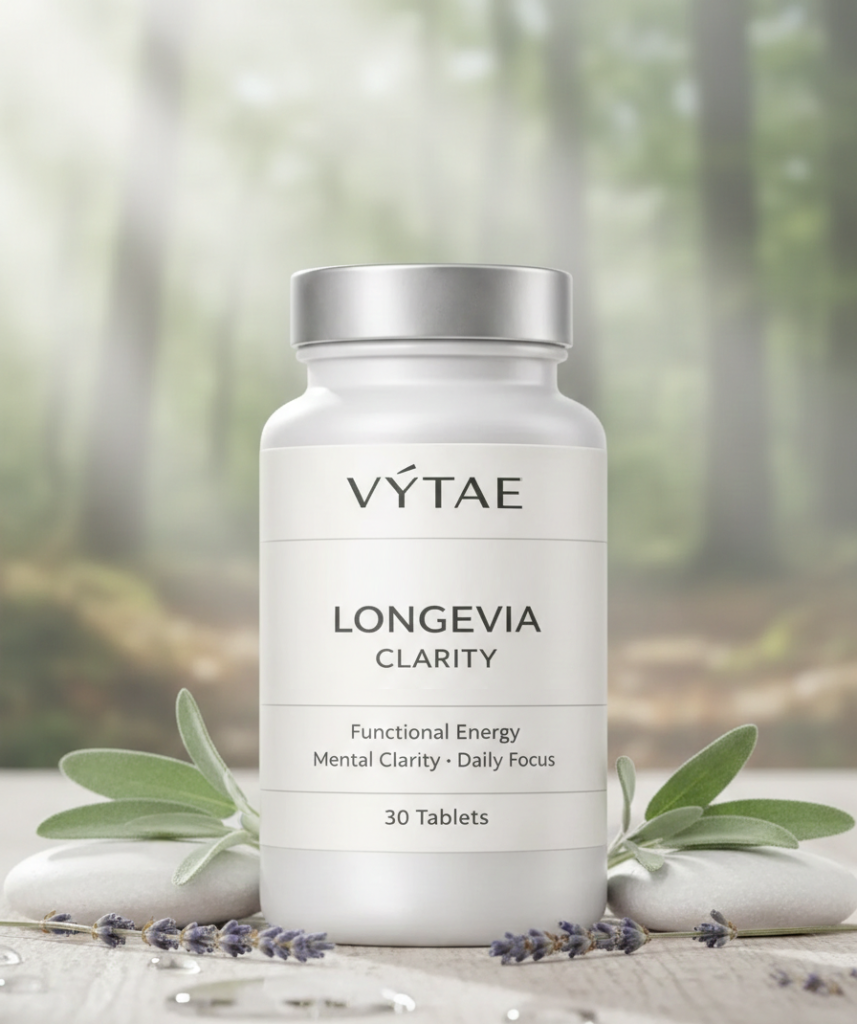 LONGEVIA es la línea de VÝTAE diseñada para apoyar la longevidad activa con fórmulas precisas, comprensibles y basadas en ciencia.